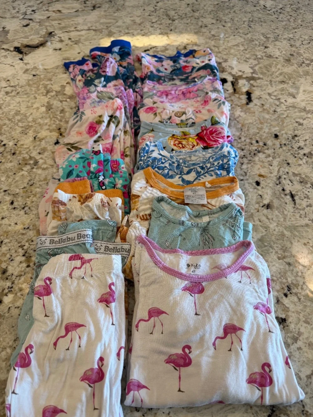 3T/4T Bamboo Pajama Play Clothes Lot Super Soft Posh Bums & Roses Kyte Kickee - Picture 1 of 11